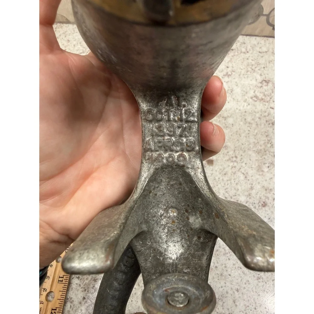Antique LF&C New Britain Conn USA Hand Meat Grinder Cast Iron Farmhouse Decor